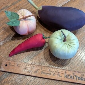 Colorful Fabric Fruit and Vegetable Set